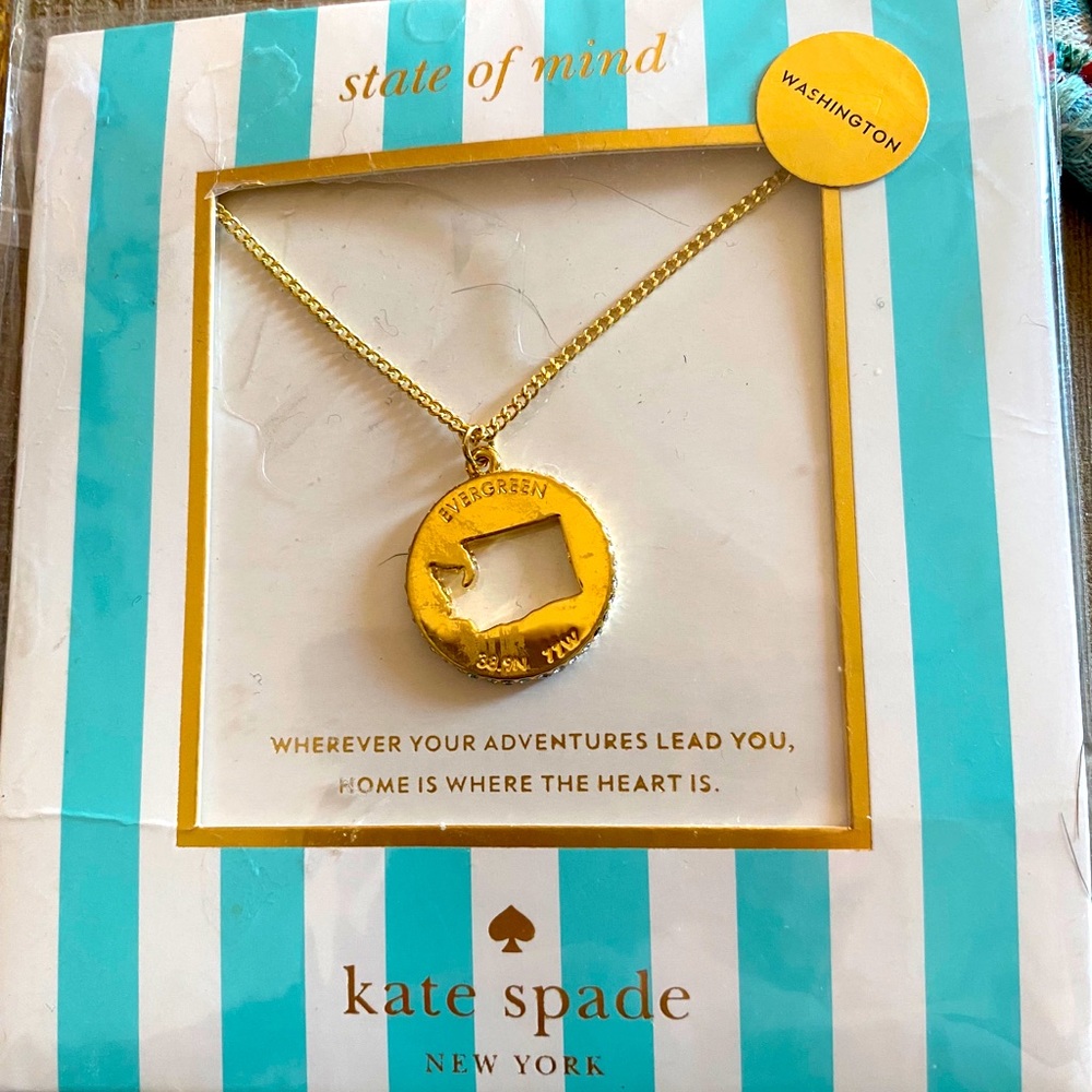 Gold Washington State Kate Spade Necklace